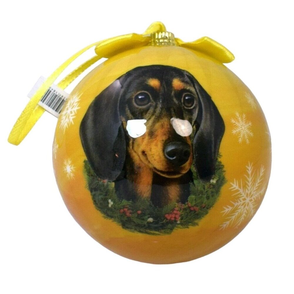 ES Pets Dog Christmas Unbreakable Ball Ornament New Dachshund